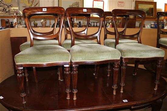 Set of eight Victorian mahogany dining chairs